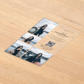 Moderne QR-Graduierungspartei für FotoCollage Acryleinladungen (Ablage )