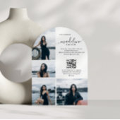 Moderne QR-Graduierungspartei für FotoCollage Einladung