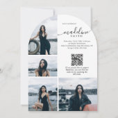 Moderne QR-Graduierungspartei für FotoCollage Einladung (Rückseite)