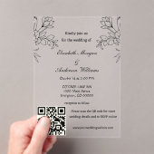 Moderne QR-Hochzeit Acryleinladungen (Insitu (Handheld))