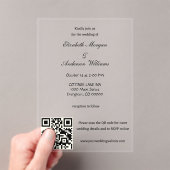 Moderne QR-Hochzeit Acryleinladungen (Insitu (Handheld))