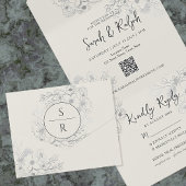 Moderne QR-Hochzeit All In One Einladung