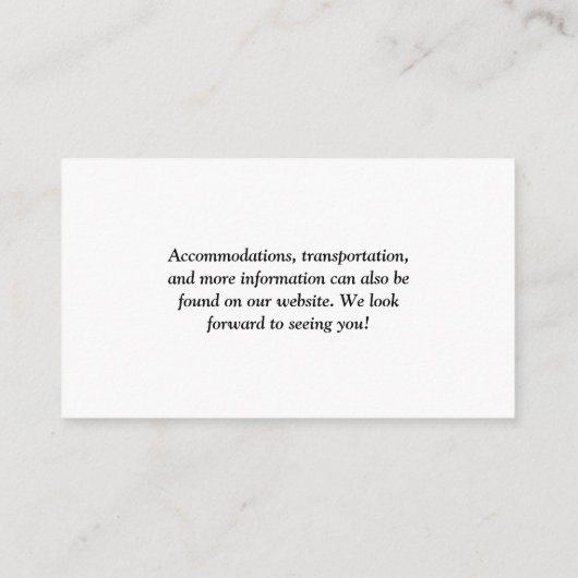 Moderne QR-Hochzeit Begleitkarte (Rückseite)