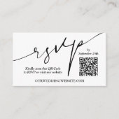 Moderne QR-Hochzeit Begleitkarte (Vorderseite)