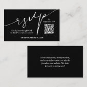 Moderne QR-Hochzeit Begleitkarte (Vorne/Hinten)