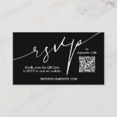 Moderne QR-Hochzeit Begleitkarte (Vorderseite)