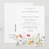 Moderne QR-Hochzeit Einladung (Vorne/Hinten)