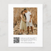 Moderne QR-Kodex Einladung zur Hochzeit (Rückseite)