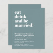 Moderne QR-Kodex Einladung zur Hochzeit (Vorne/Hinten)