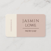 Moderne QR-Kodex soziale Medien verbinden Beige Visitenkarte (Vorderseite)