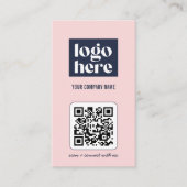 Moderne QR-Logos Rosa Visitenkarte (Vorderseite)