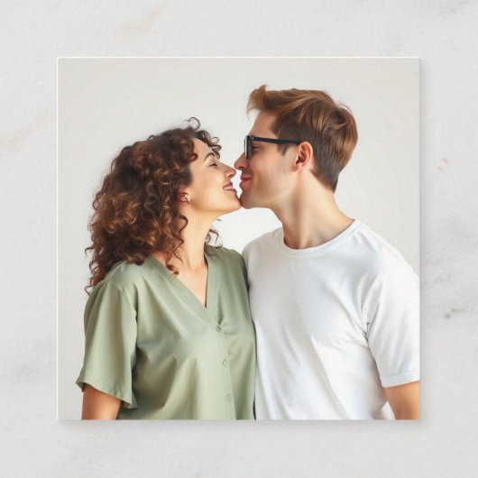 Moderne QR-UAWG-Hochzeit Begleitkarte (Rückseite)