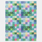 Moderne Quadrat-Quadrate für Farbblöcke Fleecedecke (Vorderseite)