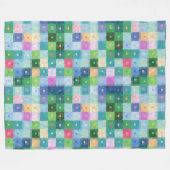 Moderne Quadrat-Quadrate für Farbblöcke Fleecedecke (Vorderseite (Horizontal))