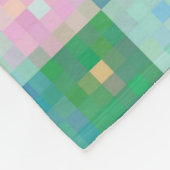 Moderne Quadrat-Quadrate für Farbblöcke Fleecedecke (Ecke)