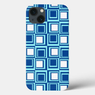 Moderne Quadrate, helles und dunkles Indigo mit We Case-Mate iPhone Hülle