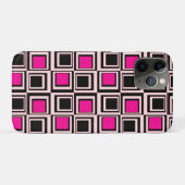 Moderne Quadrate, hellrosa, heiß rosa und schwarz Case-Mate iPhone Hülle (Rückseite (Horizontal))