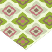 Moderne Quadrate Muster Grün Mitte des Jahrhundert Kurzer Tischläufer (Ecke)