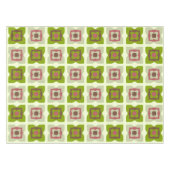 Moderne Quadrate Muster Grün Mitte des Jahrhundert Tischdecke (Vorderseite (Horizontal))