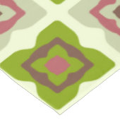 Moderne Quadrate Muster Grün Mitte des Jahrhundert Tischdecke (Schrägansicht)