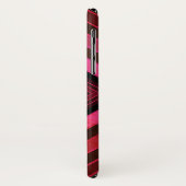 Moderne Quadrate rustikal rosa geometrische Monogr Case-Mate iPhone Hülle (Hinten/Links)