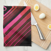 Moderne Quadrate rustikal rosa geometrische Monogr Handtuch (Viertel Falte)