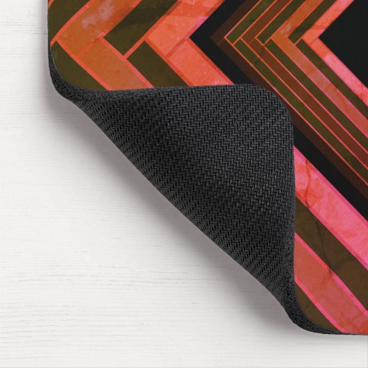 Moderne Quadrate rustikal rosa geometrische Monogr Mousepad (Ecke)