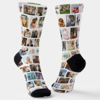 Moderne quadratische Gitter-Foto-Collage Familie F