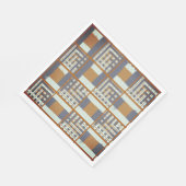 Moderne quadratische Holzkohle Serviette (Ecke)