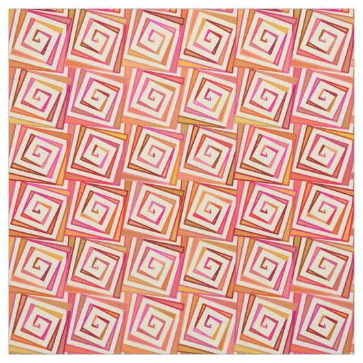 Moderne quadratische Spiralen der Mitte des Stoff (Muster)