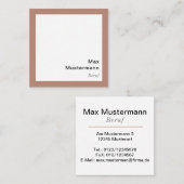 Moderne Quadratische Visitenkarte (Vorne/Hinten)