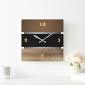 Moderne quadratische Wanduhr (Zuhause)
