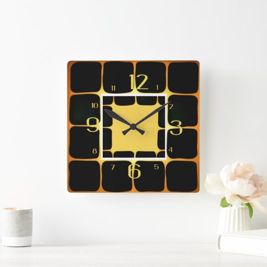 Moderne quadratische Wanduhr (Zuhause)