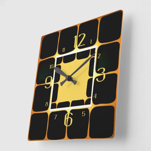 Moderne quadratische Wanduhr (Winkel)