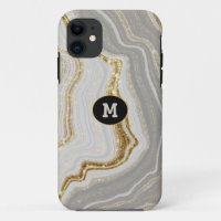 Moderne Quarter & Gold Agate Crystal personalisier