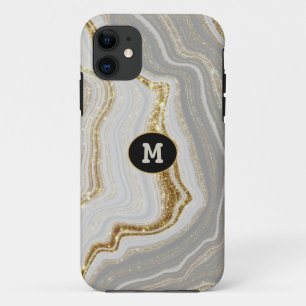 Moderne Quarter & Gold Agate Crystal personalisier Case-Mate iPhone Hülle