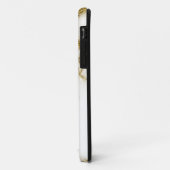 Moderne Quarter & Gold Stone Crystal Personalize Case-Mate iPhone Hülle (Hinten/Links)