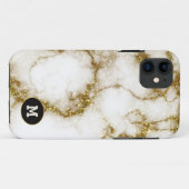 Moderne Quarter & Gold Stone Crystal Personalize Case-Mate iPhone Hülle (Rückseite (Horizontal))