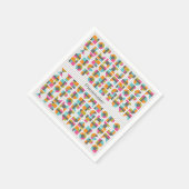 Moderne Quilt Blockbriefe Napkins Serviette (Ecke)