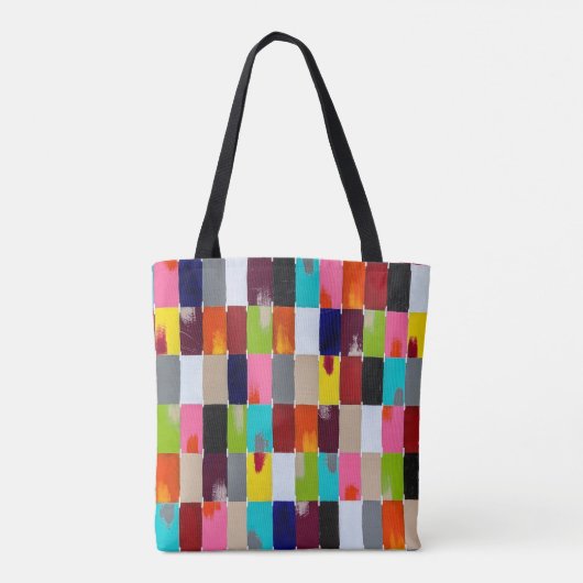 Moderne Quilt Tote Tasche (Rückseite)