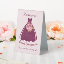 Moderne Quinceañera Glitzer Gown Geschenke Tafelze