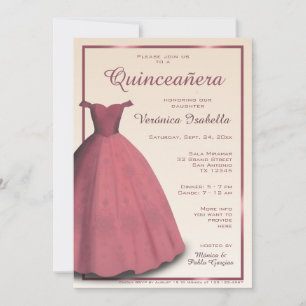 Moderne Quinceañera mis quince Party Einladung