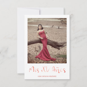 Moderne Quinceañera Spanische Typografie Trend