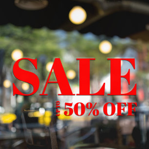 Moderne Rabatt-Aufkleber für Schaufenster Fensteraufkleber