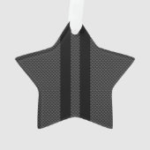 Moderne Racing Flags Streifen im Carbon Fibre Stil Ornament (Rückseite)