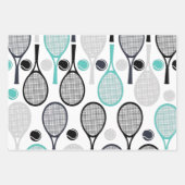 Moderne Racket Wrapping Paper Sheets Geschenkpapier Set (Vorderseite)