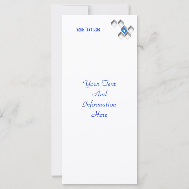 Moderne Rackkarte (Vorderseite)