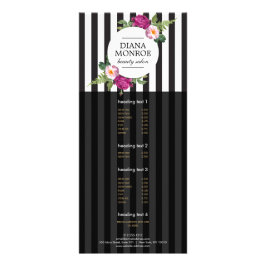 Moderne Rackkarte für Blumenkleider Werbekarte