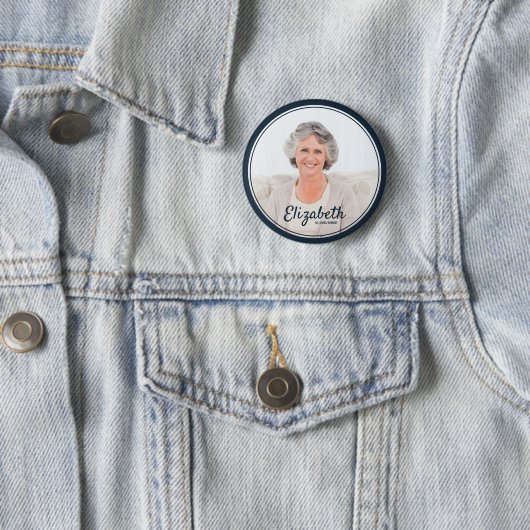 Moderne Rahmen Einfaches Foto Beerdigungsdenkmal Button (Beispiel)