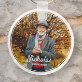 Moderne Rahmen Einfaches Foto Beerdigungsdenkmal Schlüsselanhänger